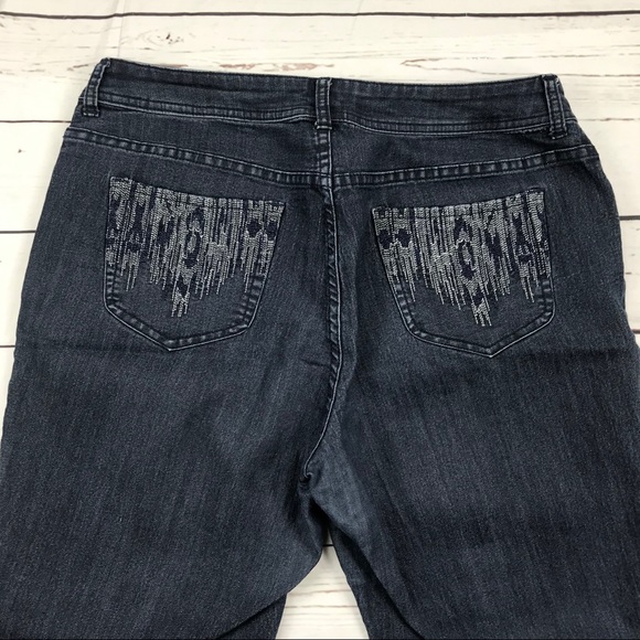 Chico's Jeans Womens Chicos Size 2 Short Hi Rise Dark Jeans Poshmark